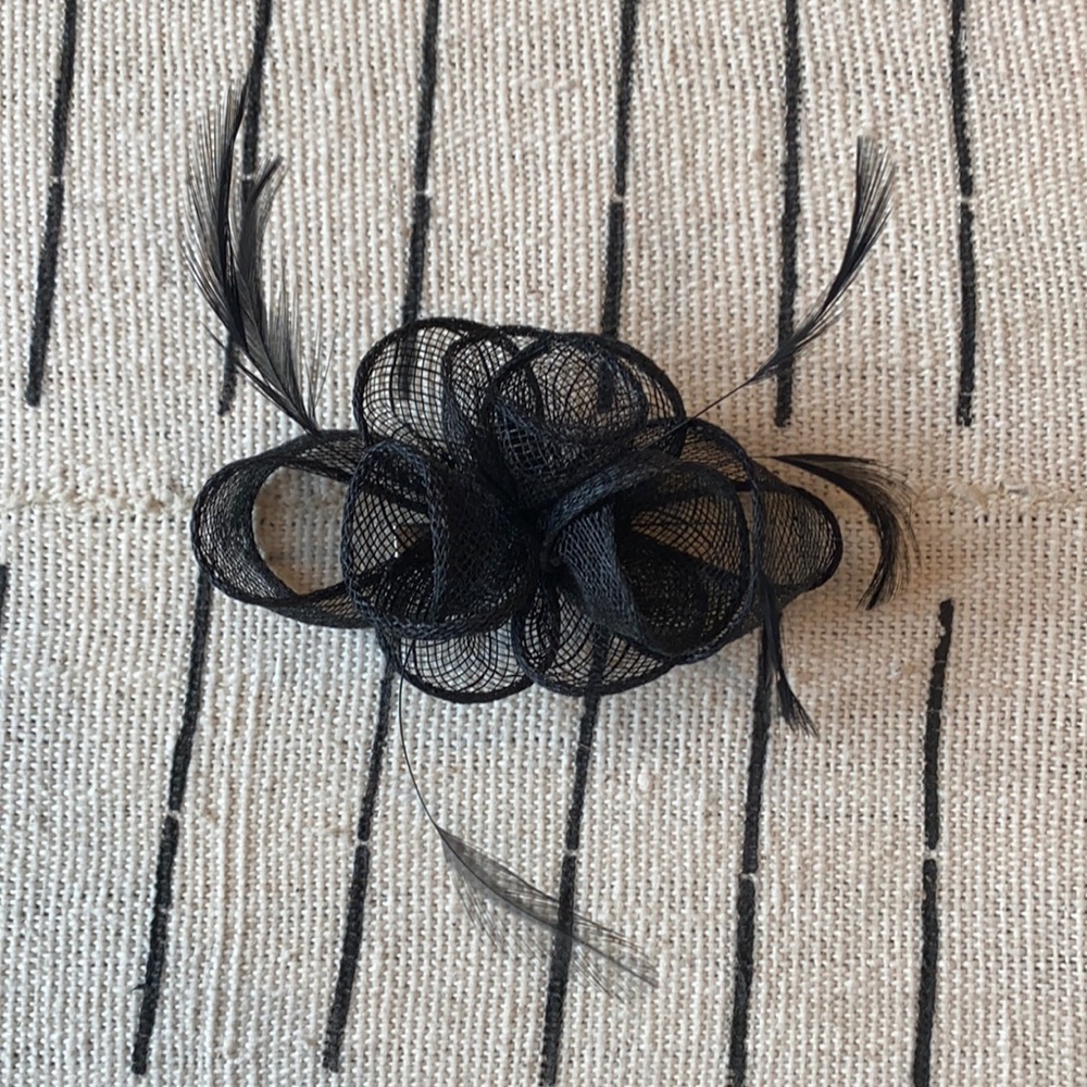 Feathered hair clip